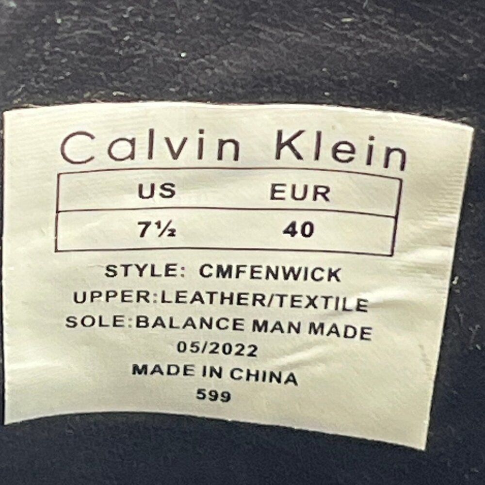 Calvin Klein Fenwick Chelsea Boots Size 7.5 Brown Leather Pull-On Round Toe - Picture 11 of 15